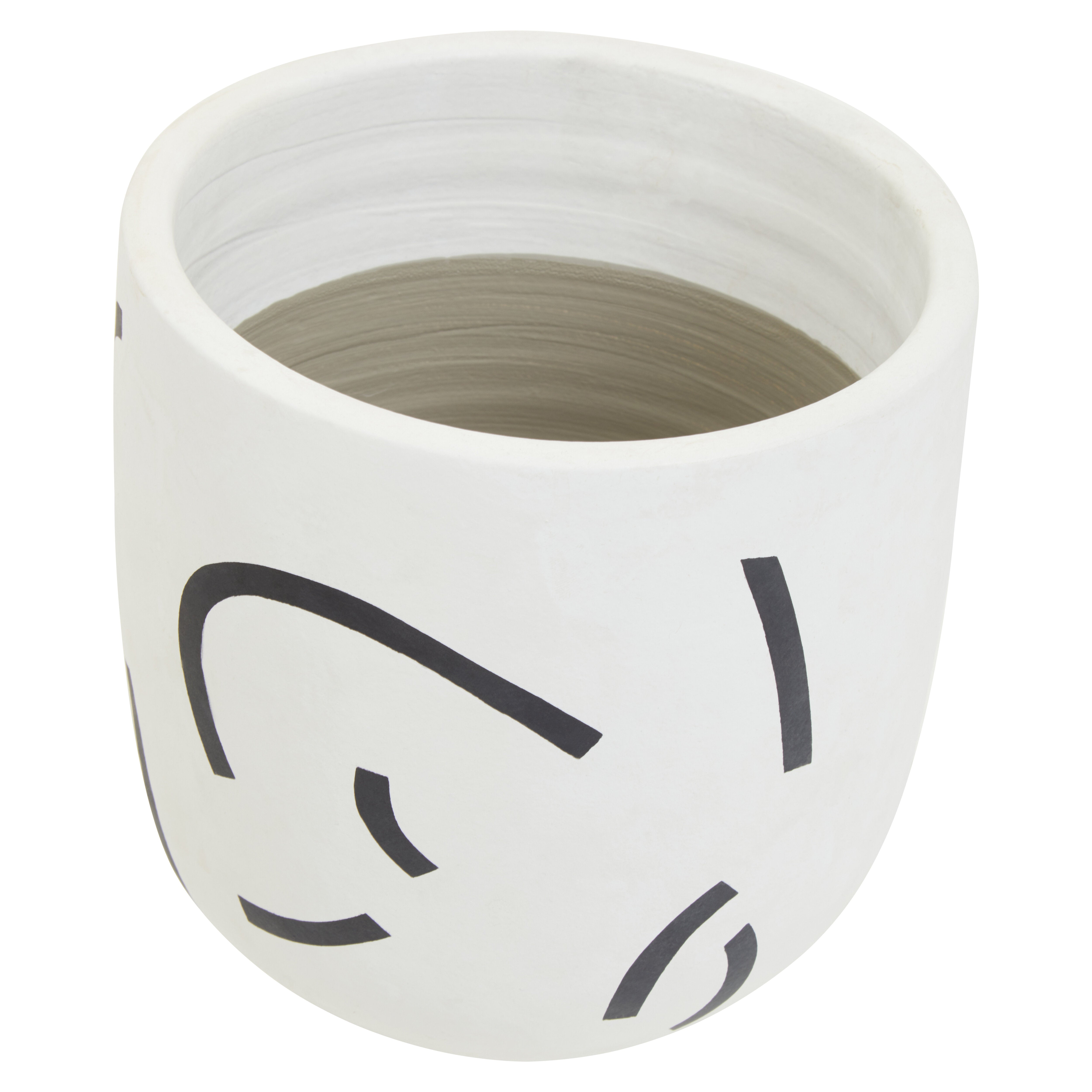 Alston Black & White Ceramic Planter